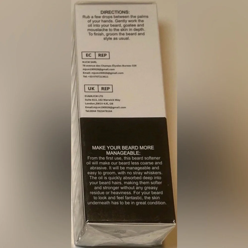 Beard Oil for Men. Brand New Still In Sealed Packaging. Exp 2027